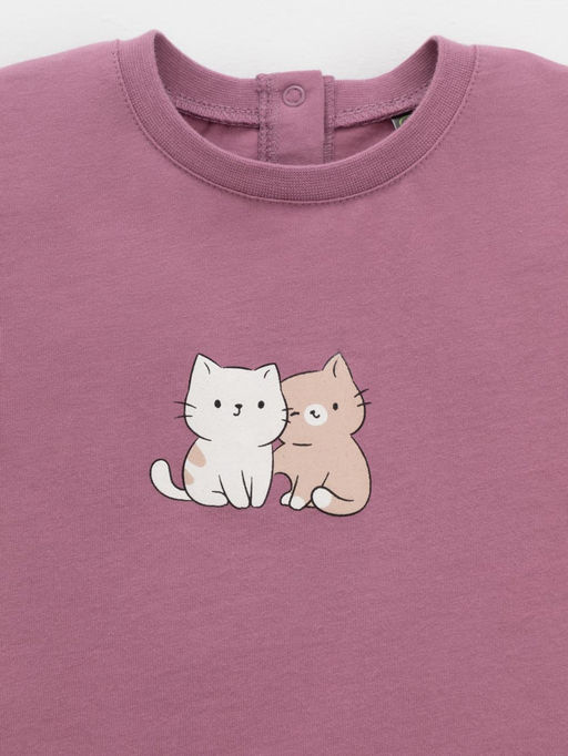 КР 302823/темная орхидея к589 фуфайка (футболка) д/дев яс