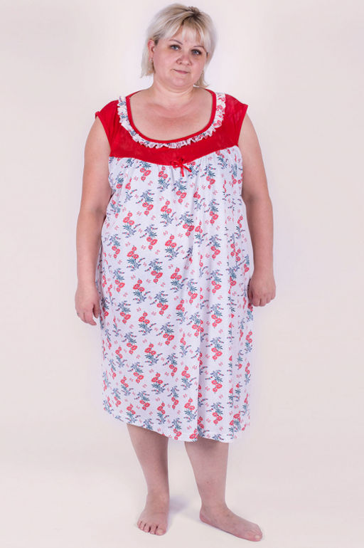 Арт. 6287 Ночная сорочка без рукав Цвет:ассорти - Калинка фото 3