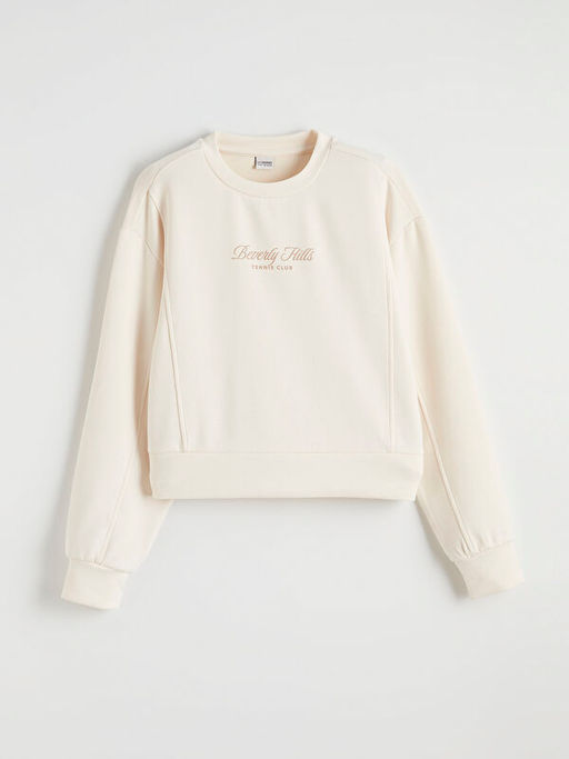 Bask?l? K?z ?ocuk Soft Touch Sweatshirt ve E?ofman Alt?