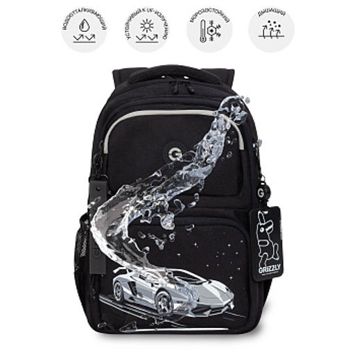 RB-653-2 Рюкзак школьный с обвесом и картхолдером на держателе - Grizzly фото 41