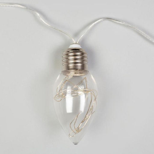 Гирлянда Нить 3 м с насадками Лампочки капля, IP20, прозрачная нить, 80 LED, свечение мульти, 8 режимов, 220 В - Luazon lighting фото 4