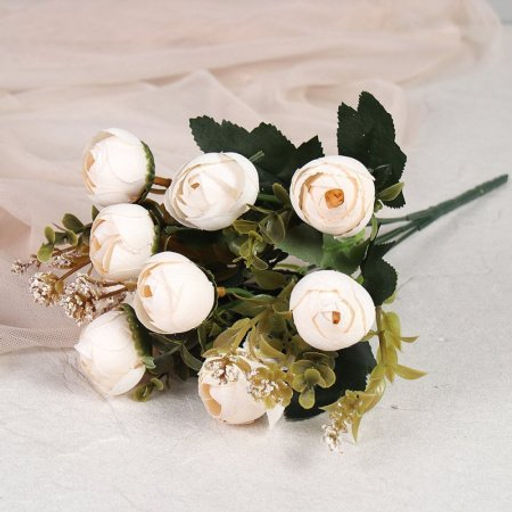 Цветок искусственный 30 см / OH081318 /уп 150/900/ (Бежевый с розовым ) - Галеонтрейд фото 4