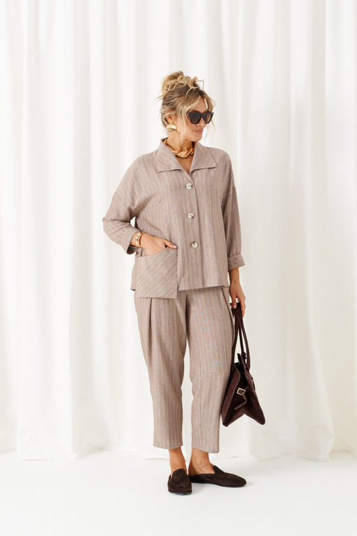 Костюм Beautiful Free 6459 полоска кофе