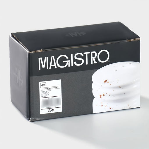 Набор для специй Magistro «Церера», 2 предмета: солонка, перечница, фарфор, белый