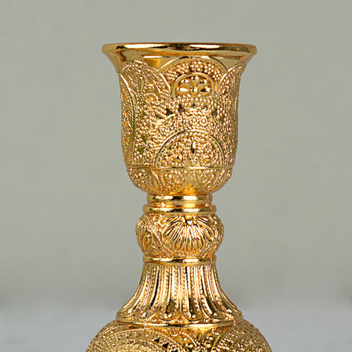 Подсвечник 2 штуки набор золото резное 9 см / 300G /уп 48/