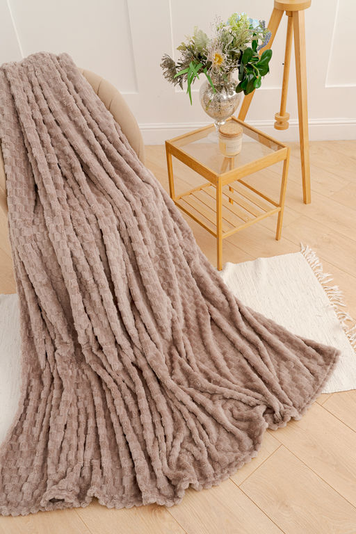 Плед покрывало Черепаха однотонный велсофт - Натали фото 3