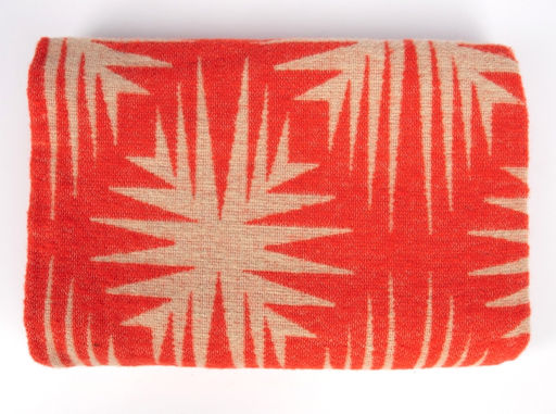 Одеяло п/шерсть 30% 140*200 "Снежинка" пл 420 красный (Россия)