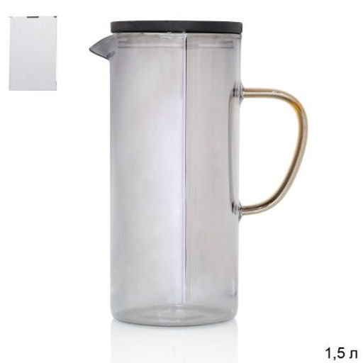 Кувшин 1500 мл Тонированный/ GT-35-62 /уп 36/Пластиковая крышка