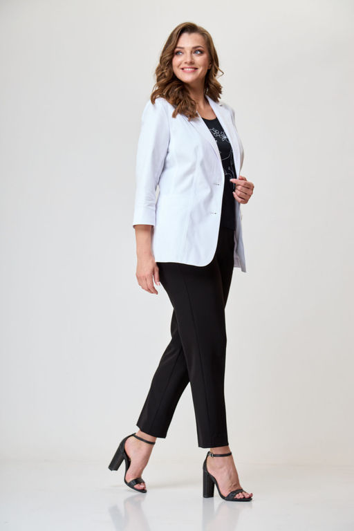 Жакет БелЭльСтиль 203 белый джинс фото 3