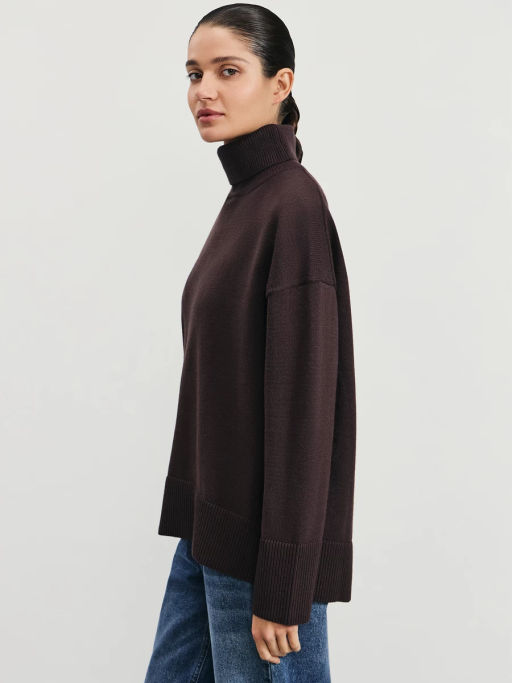 Джемпер из вискозы с воротником-стойкой  Zarina