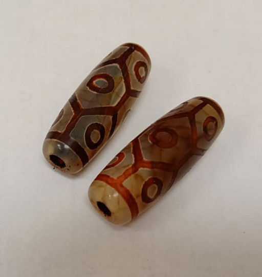 Бусина Дзи уп-2шт 9 глаз символизируют рост благосостояния от 9 планет