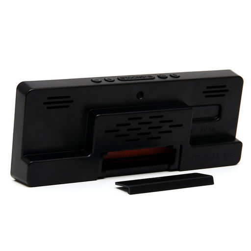 Часы электронные настольные, USB, календарь, будильник, термометр, 15×6.3 см, зелёная индикация