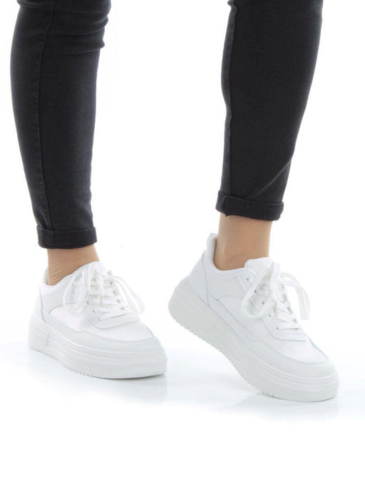 05-6180-30 WHITE Кроссовки женские (искусственные материалы) - No name фото 3