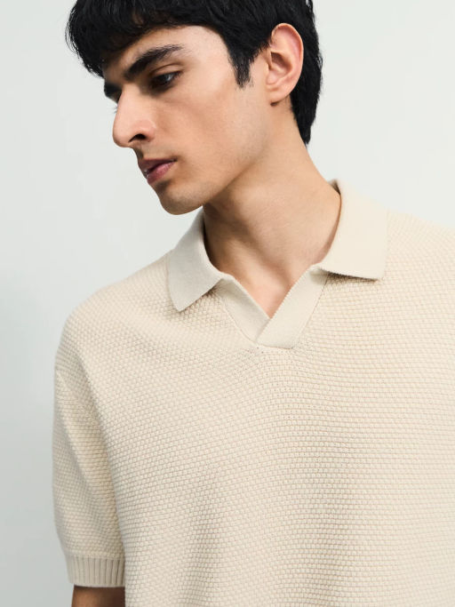 Джемпер поло фактурной вязки / Zarina  фото 3