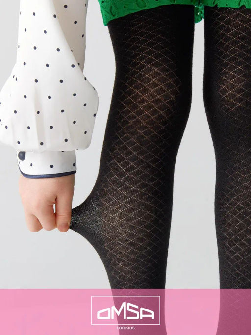 OMSA kids Collant 12A02-1 с ажур рис без пятки - rosa  фото 19