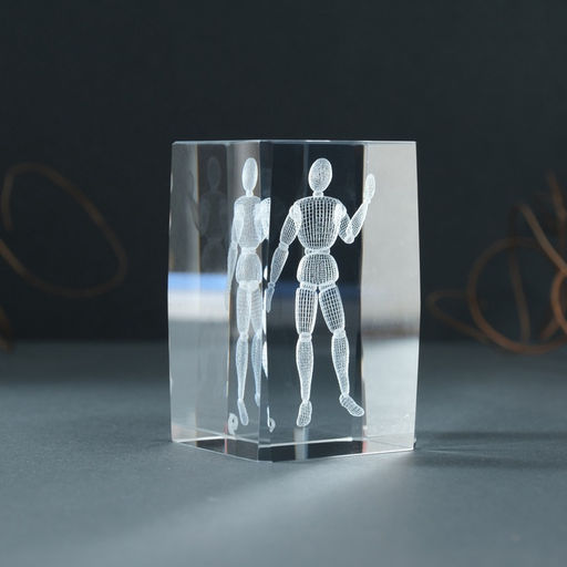 Фигурка стекло прямоугольник «Шарнирный человек», 5×5×8 см