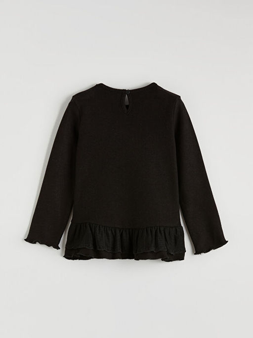 Bisiklet Yaka Fiyonk Nak??l? K?z ?ocuk Ti??rt