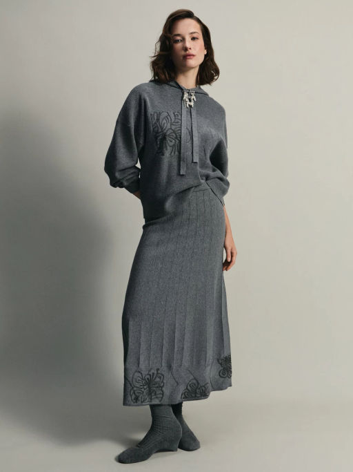 Вязаная юбка А-силуэта / Zarina