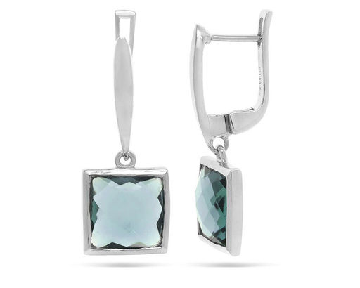 Серьги, лондон топаз кварц, Рио