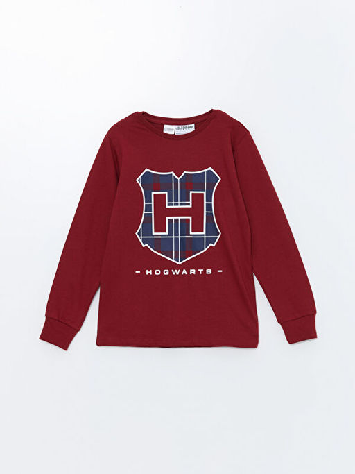 Bisiklet Yaka Harry Potter Bask?l? Uzun Kollu Erkek ?ocuk Pijama Tak?m? - Waikiki фото 2