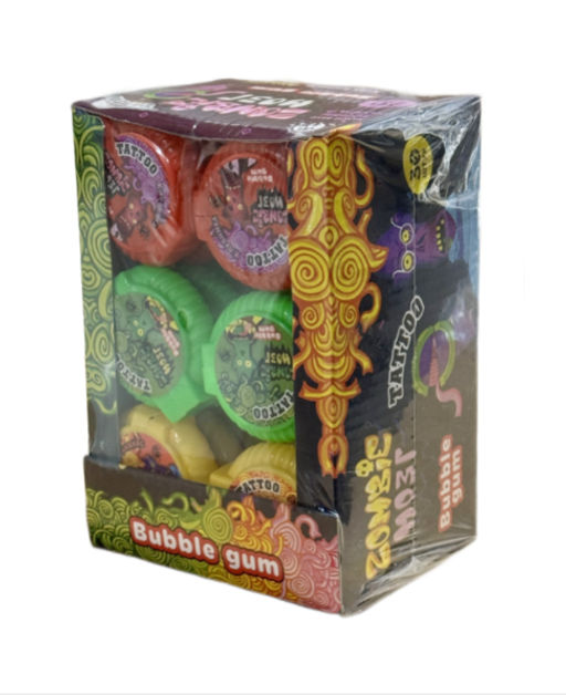 Жевательная резинка "Мозг Zombie" с тату, ш/б 30 шт. Срок годн. до 12.2025