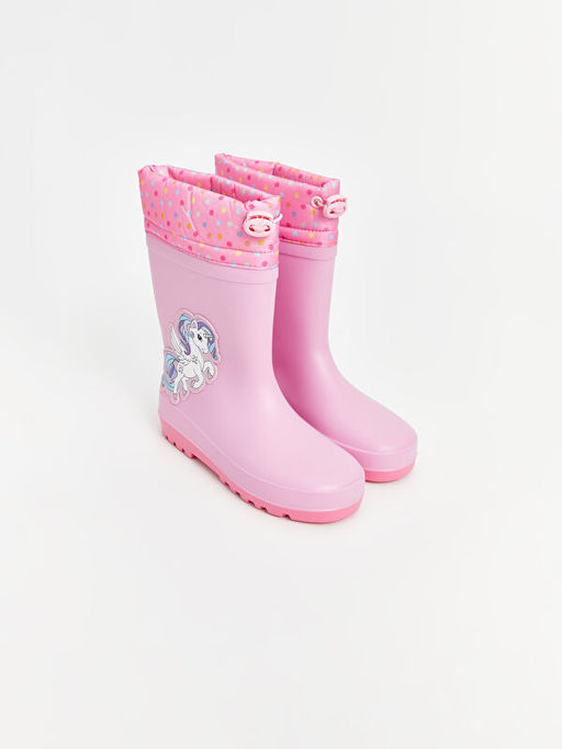 Bask?l? K?z ?ocuk Ya?mur Botu - Waikiki фото 2