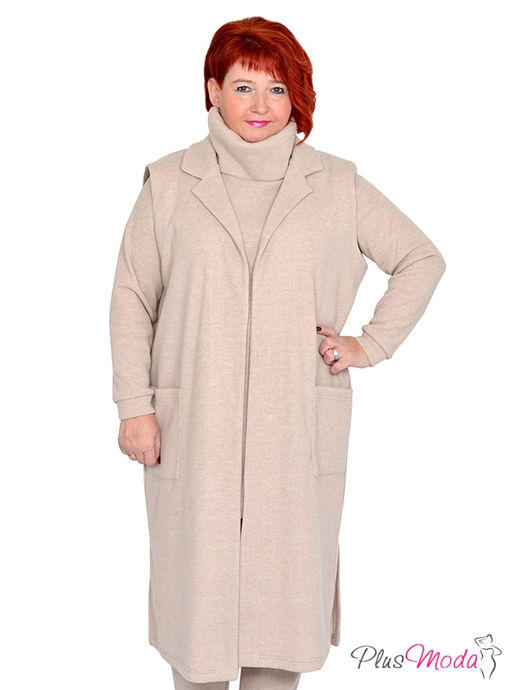 Жилет Модель №1433 размеры 44-84 - Plusmoda фото 2