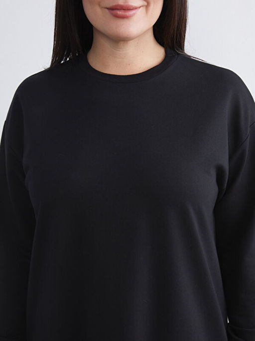 Bisiklet Yaka Sweat Elbise