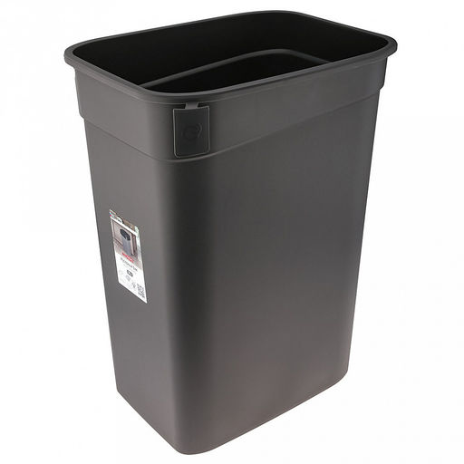 Ведро для мусора с воронкообразной крышкой пластмассовое SMART BIN PRO 50л, с креплением для мусорных пакетов, черный Econova (Россия) - Домашняя мода фото 6