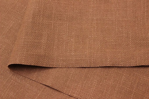 Конопля с хлопком-диагональ цв.Св.коричнево-красный, ш.1.4м, конопля-80%, хлопок-20%, 225гр/м.кв - Купава фото 3