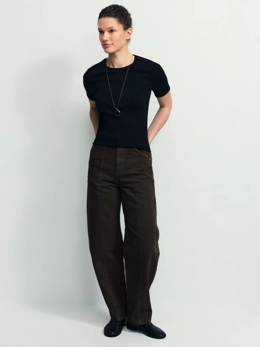 Базовая футболка в рубчик / Zarina  фото 2