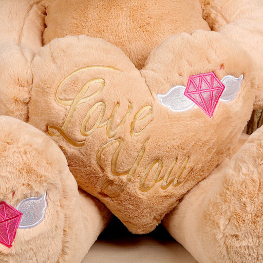Мягкая игрушка Медведь с сердцем, 115 см, цвет бежевый - Simaland фото 3