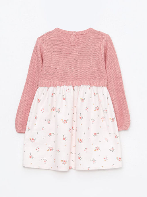 Bisiklet Yaka Uzun Kollu Pamuklu K?z Bebek Elbise - Waikiki фото 2