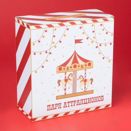 Блинница новогодняя Доляна «Парк аттракционов», d=23 см, керамика, цвет белый