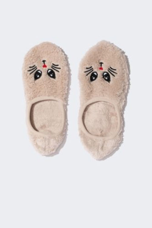 Kad?n Kedi Temal? Pelus Ev Corab?