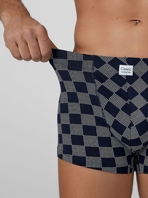 Цена за 2 штуки! Трусы боксеры мужские синие в клетку - Mark formelle фото 5