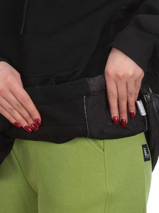 2821 BLACK Худи женское флисе - Фабричный китай фото 7