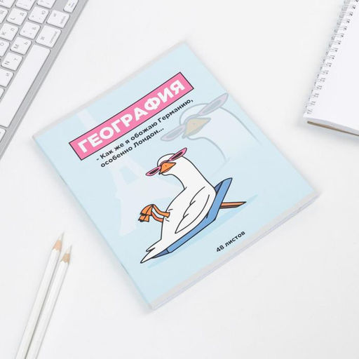 Предметная тетрадь, 48 листов, ПЕРСОНАЖИ, со справочными материалами География, обложка мелованный картон 230 гр., внутренний блок в клетку 80 гр., белизна 96% - Artfox study фото 2