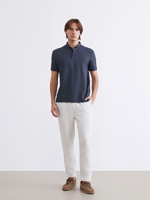 Hakim Yaka ?izgili Erkek Ti??rt