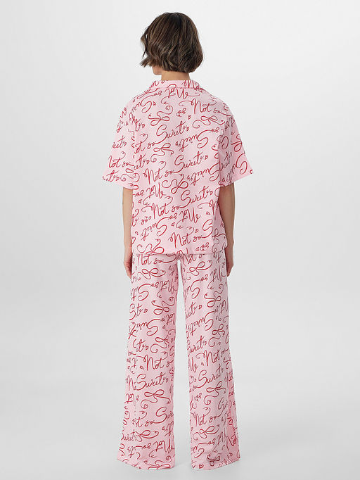 Комплект женский домашний розовый с надписями - Mark formelle фото 2