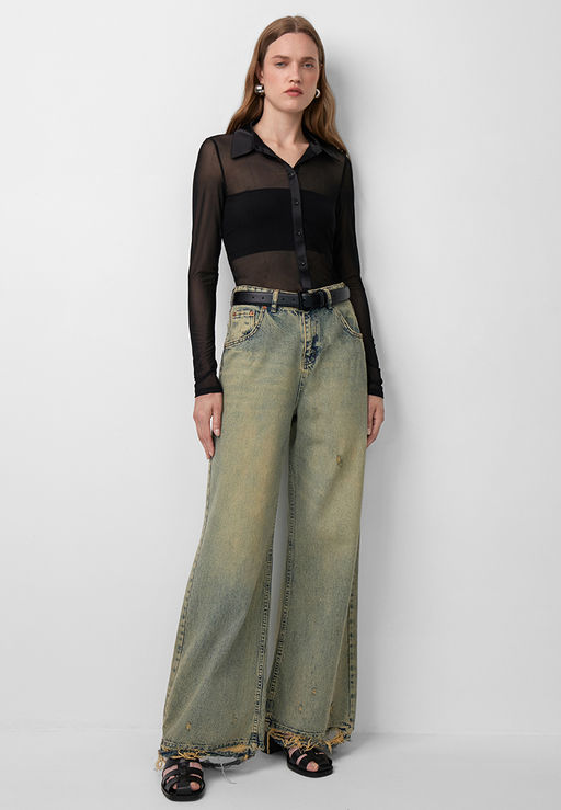 Рубашка из сетки с воротником - Mollis фото 2