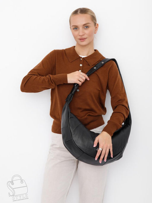 Сумка женская кожаная 9177SP black Velina Fabbaino-Safenta в Новосибирске