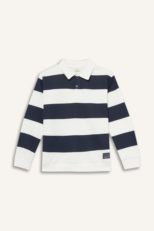 Polo Yaka _izgili Sweatshirt Erkek _ocuk - Defacto фото 3