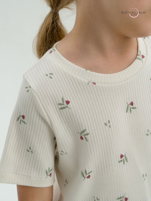 Костюм Мулан бордовые тюльпанчики-оливка - Sovalina фото 26