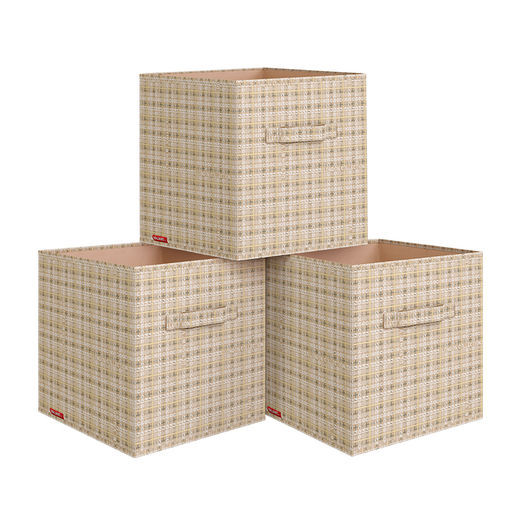Набор коробов стеллажных без крышки, 3 шт., 31*31*31 см, LONDON BEIGE, шт - Valiant фото 9