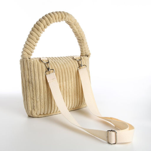 Сумка молодёжная на магните, цвет бежевый - Simaland фото 2