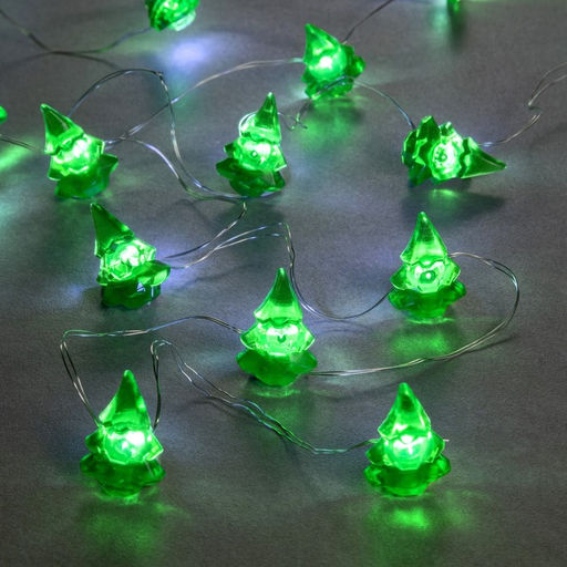 Гирлянда Нить 2 м роса с насадками Ёлочка, IP20, серебристая нить, 20 LED, 2 режима, батарейки ААх2 (нет в комплекте), свечение белое