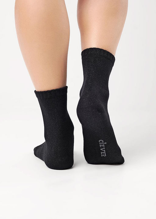 CLE Носки жен.Д2222 блеск вискоза чёрный - Clever wear фото 9
