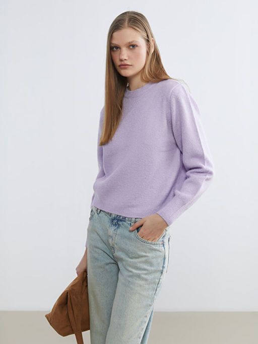 Bisiklet Yaka Kad?n Triko Kazak