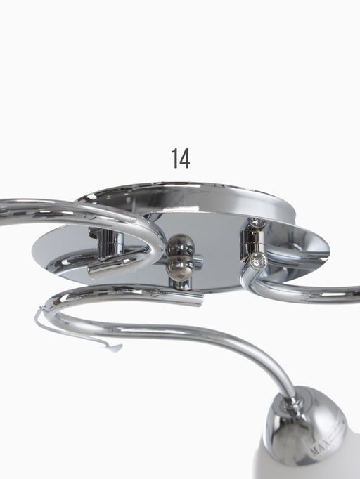 Люстра 11175/3CR, 3×60 Вт, E27, 58×58×22 см, белый/серебро